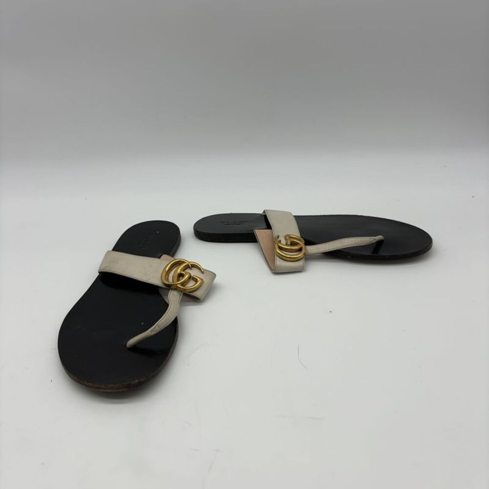 Gucci Black and Cream Sandals - Picture 2 of 5